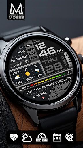 MD339 Digital watch face Screenshot 12