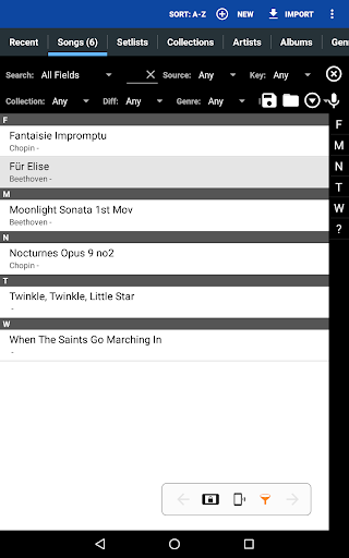 MobileSheets Screenshot 1