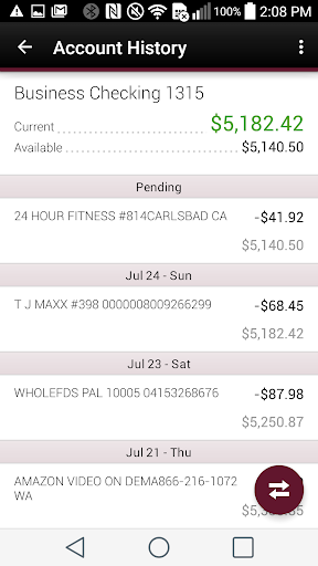Mechanics Bank Mobile Banking Screenshot 1