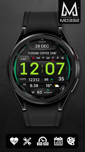 MD332 Digital watch face Screenshot 10