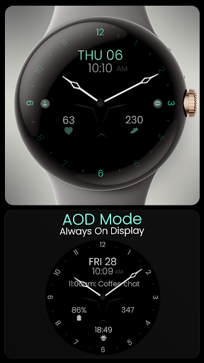Minimal Black v30 Watch Face Screenshot 10