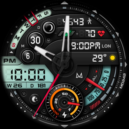 MD242 Hybrid watch face Screenshot 8