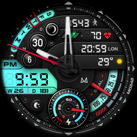 MD242 Hybrid watch face Screenshot 3