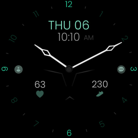 Minimal Black v30 Watch Face Screenshot 2