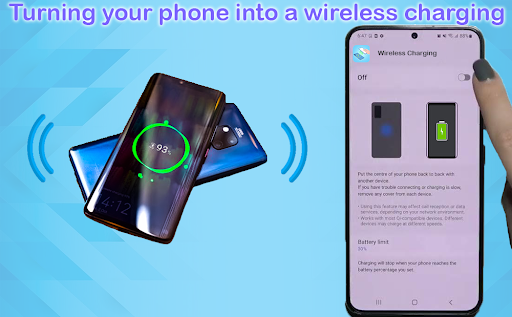 Wireless charge Phone to Phone Screenshot 1