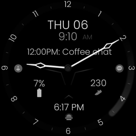 Minimal Black v30 Watch Face Screenshot 11