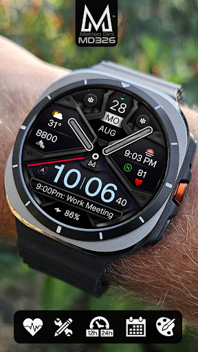 MD326 3D Modern Watch Face Screenshot 5