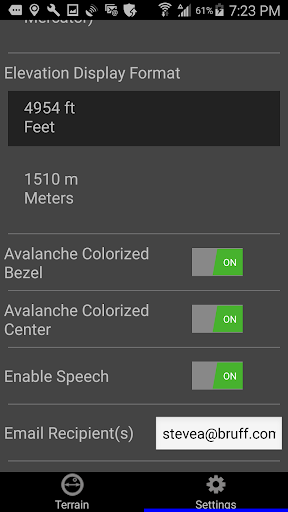 Avalanche Inclinometer Screenshot 2