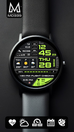 MD339 Digital watch face Screenshot 2