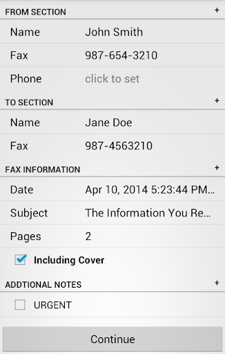 FaxCover Pro Create Cover Page Screenshot 6