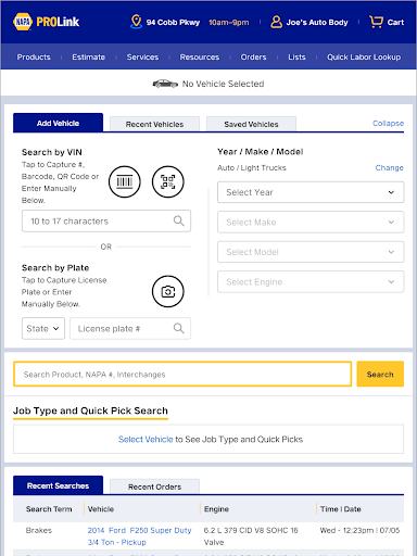 NAPA PROLink Screenshot 12