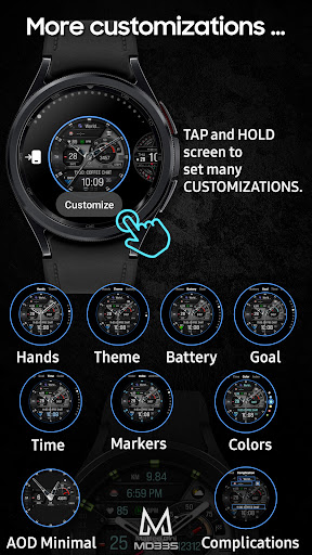 MD335 Hybrid watch face Screenshot 11