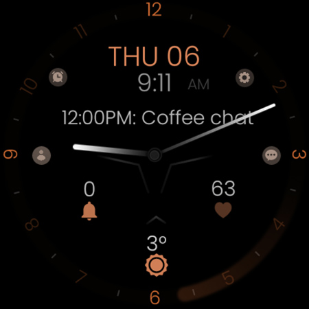 Minimal Black v30 Watch Face Screenshot 9