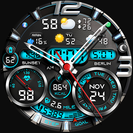 PER32 Ultra Hybrid Watch Face Screenshot 1